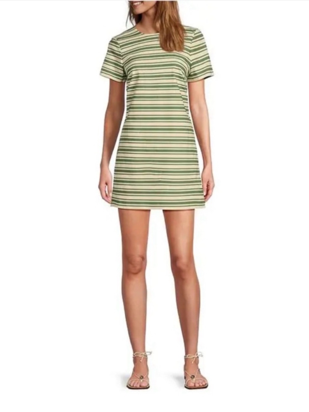 Antonio Melani x The Style Bungalow Palm Short Sleeve Striped Mini Dress